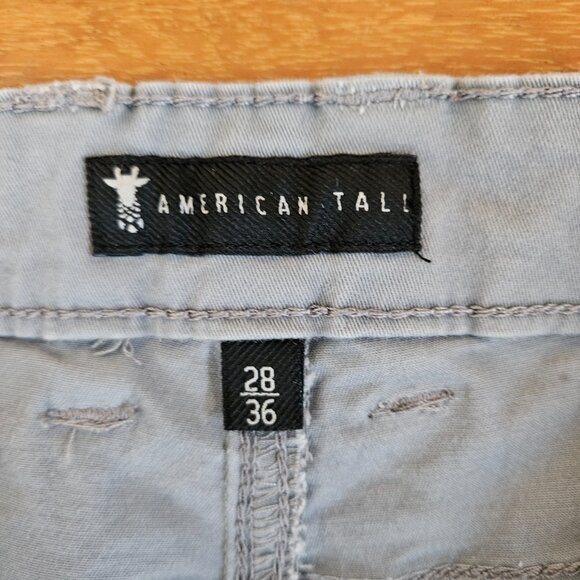 American Tall – Size 28/36 Pebble Grey –Carman TAPERED Fit Five Pocket Mens Pant - Picture 8 of 9